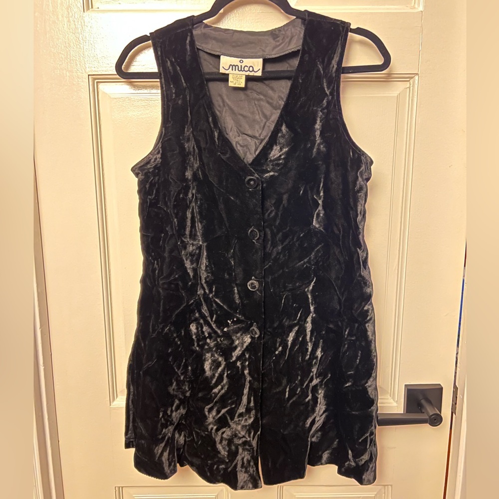 Velvet button down dress